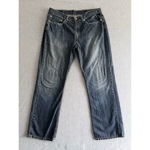 Levis‎ 514 Straight Jeans Mens 34x30 Mid Rise Regular Fit Dark Wash Pockets
